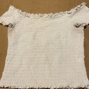 So smocked off the shoulder top